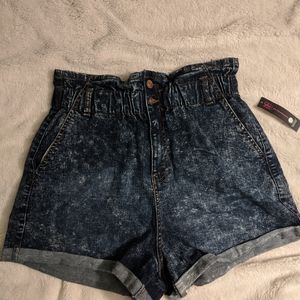 No Boundaries High Rise Paper Bag Shorts